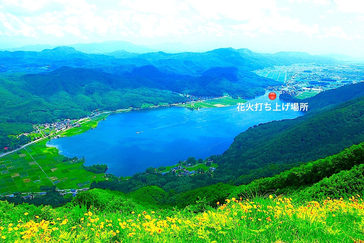 木崎湖灯籠流し花火大会